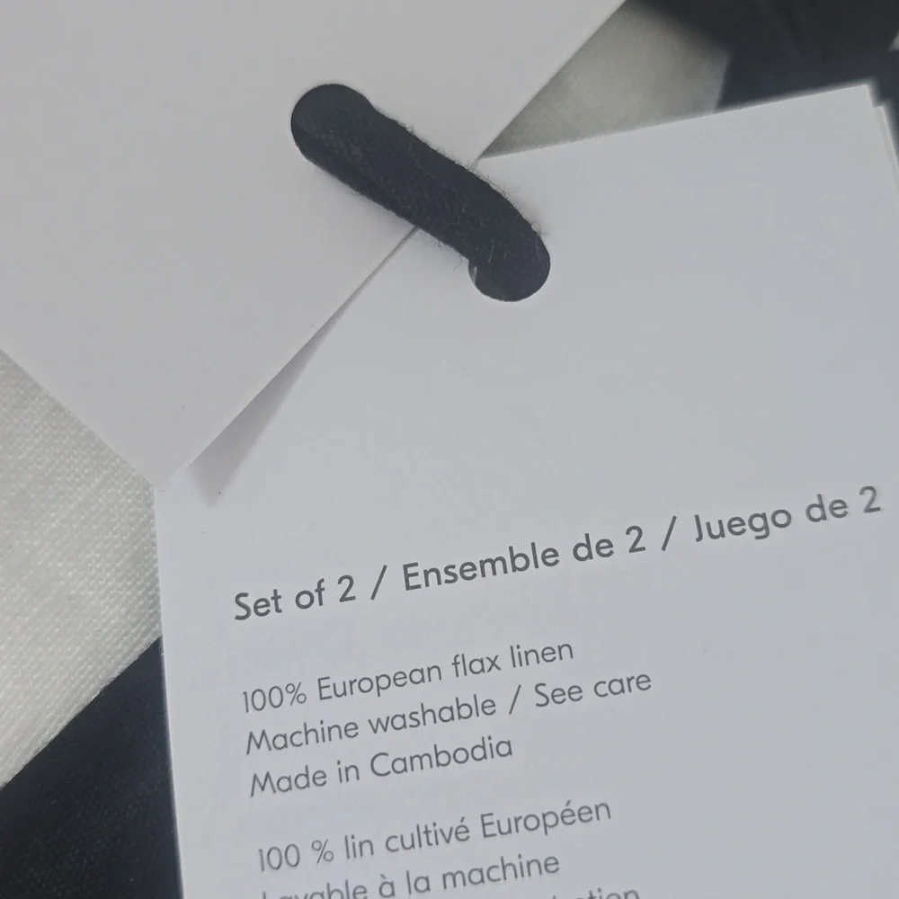 ❤️BUY 2 GET 1 FREE European Flax Linen Pillowcases, Size Standard, Color White